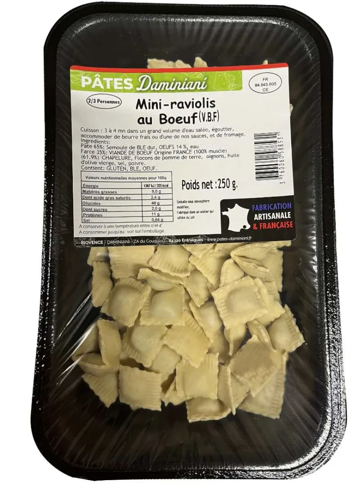 Mini ravioli boeuf