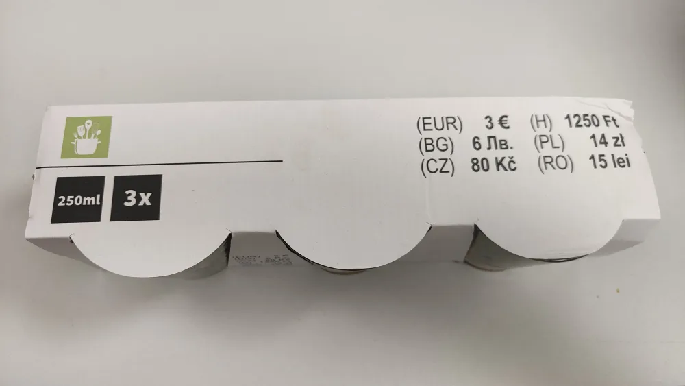 Szklanka ze wzorem kwiatowym 250 ml (komplet 3 szklanek)