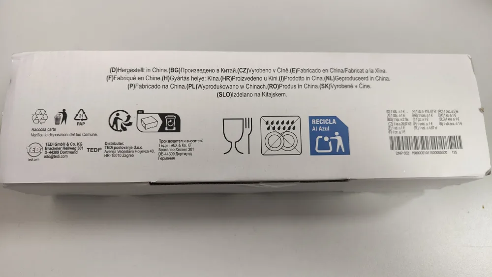 Szklanka ze wzorem kwiatowym 250 ml (komplet 3 szklanek)