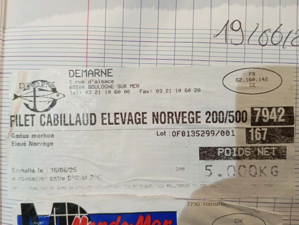 Filet moruette cabillaud