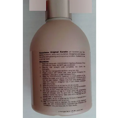 Hair straightening product