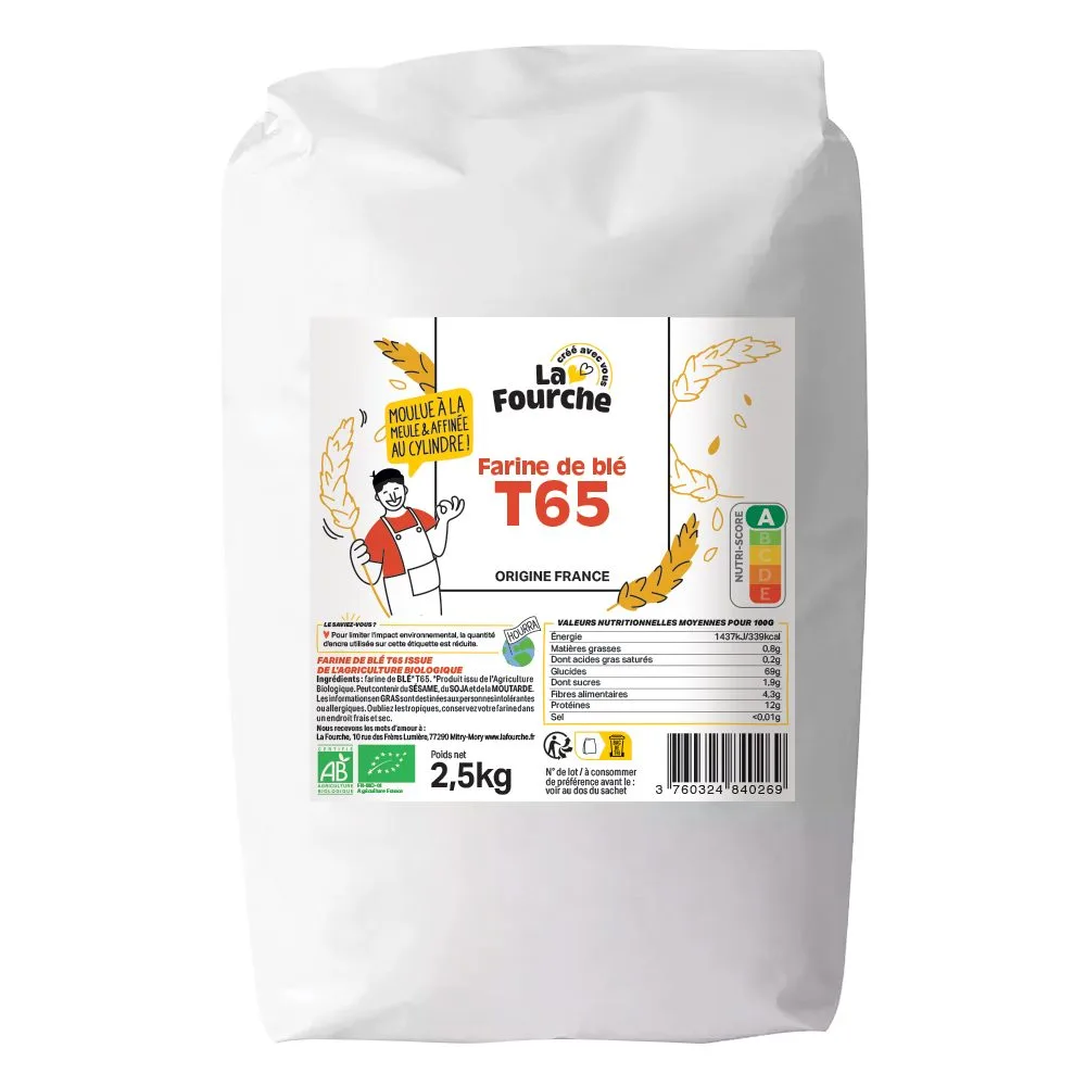Farine de blé t65 bio