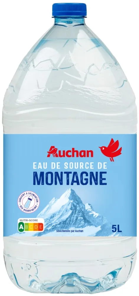 Auchan eau de source de montagne 5l