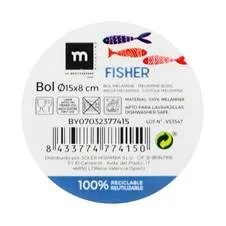 Bol poisson en mélamine 15x8cm