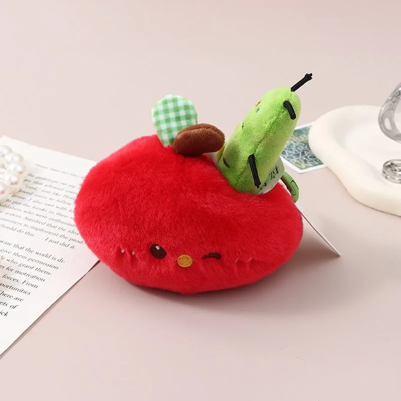 Vivid apple series fabric doll keychain