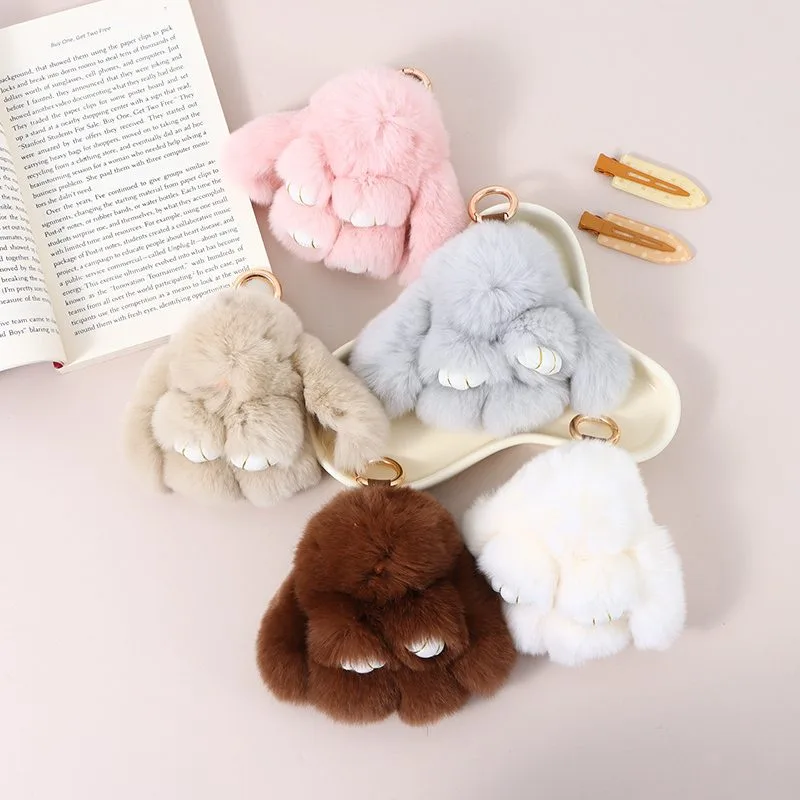 Rex rabbit hair rabbit keychain