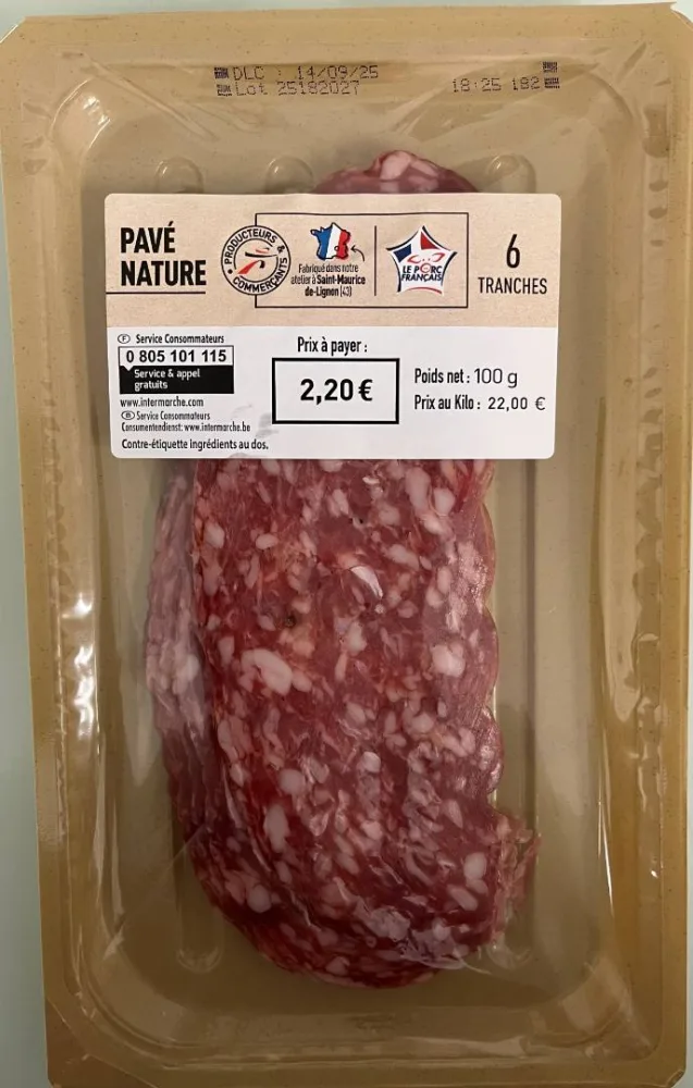 Pavé nature 6tr 100g