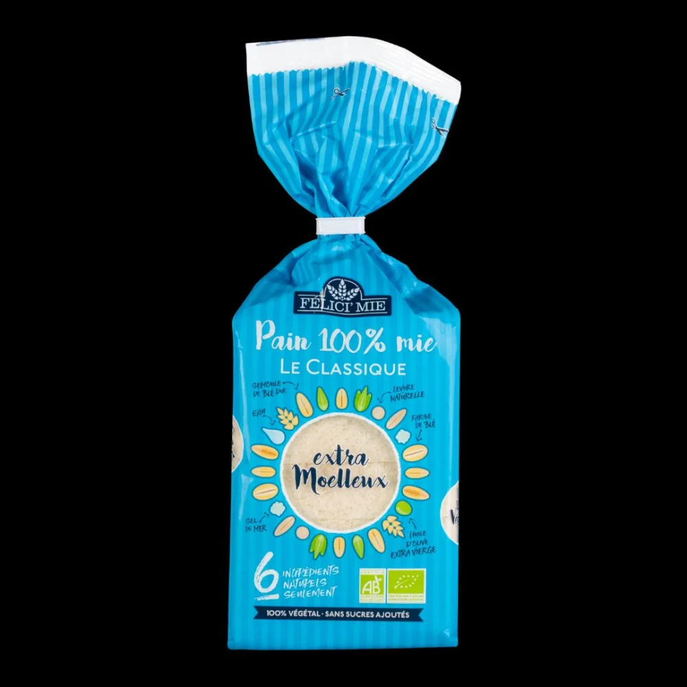 Pain 100% mie le classique 300g & pain 100% mie le complet 300g