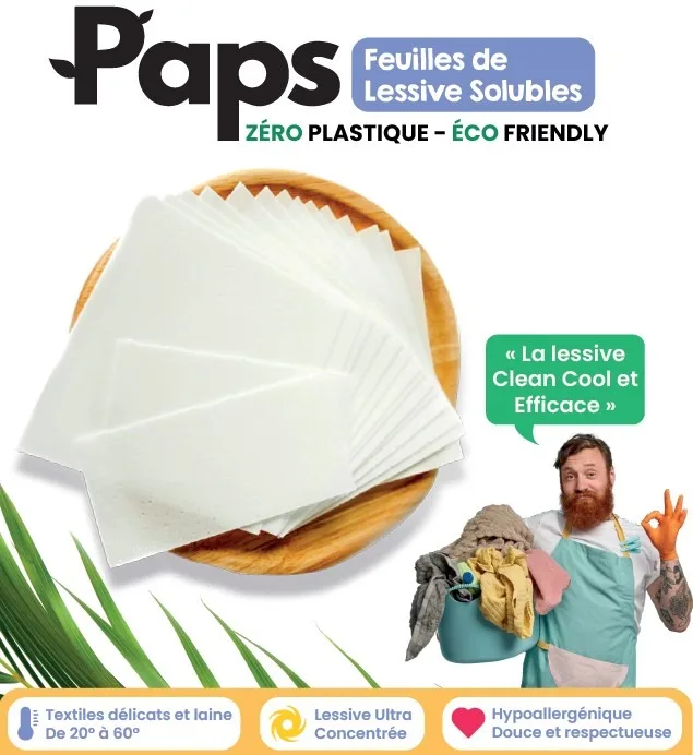 Feuilles de lessive solubles