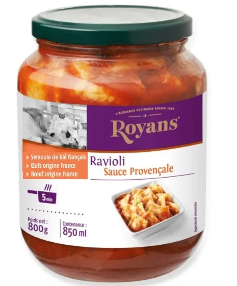 Ravioli au boeuf et sauce provençale