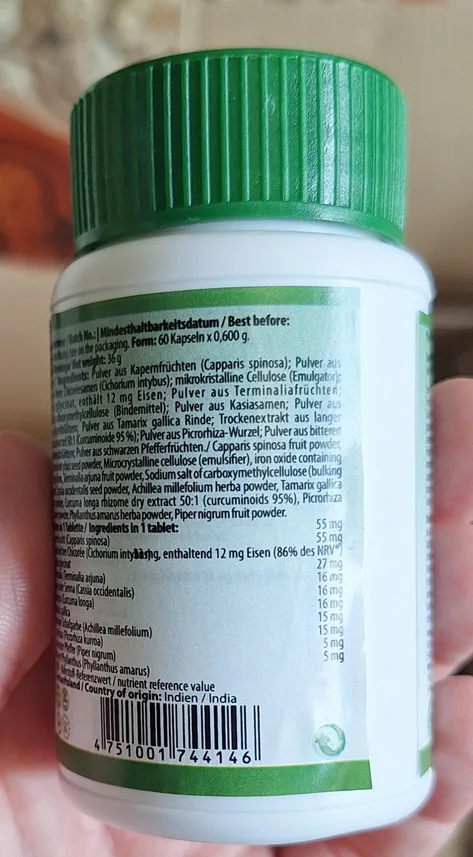 Liver-Tabs - Nahrungsergänzugsmittel, Unifarma Herbals, 36 Gramm