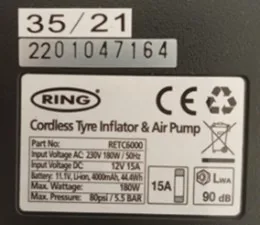 Gonfleur retc6000 sans fil