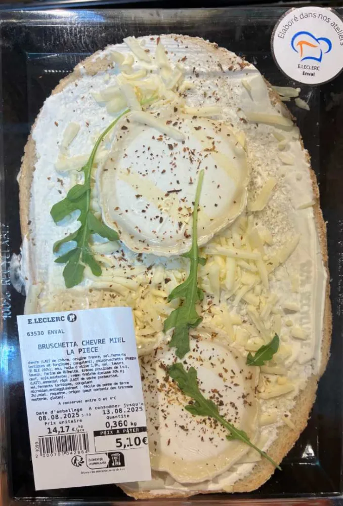Pizzas / bruschettas chèvre
