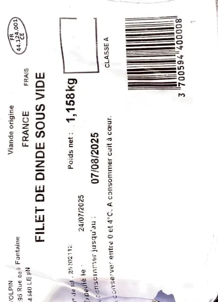 Filet de dinde volpin