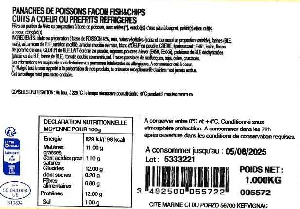 Panaché poisson fish and chips