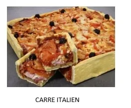 Carré façon quiche à partager