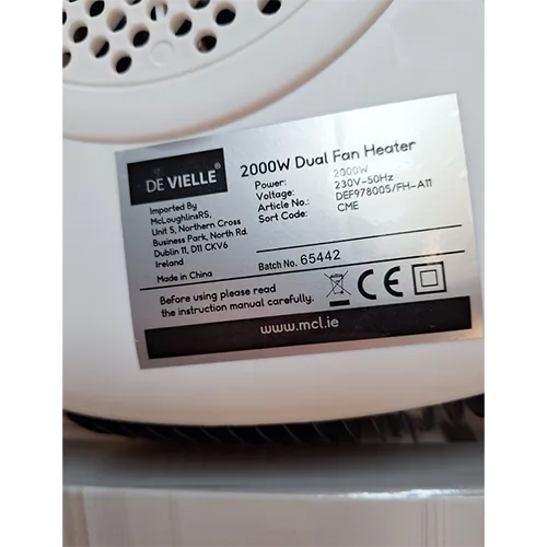 Fan heater