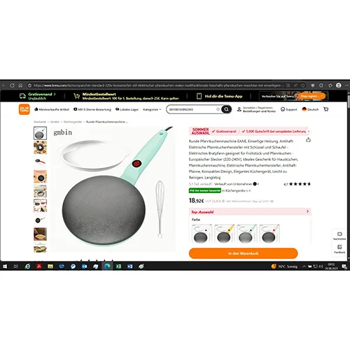 Electric crepe maker