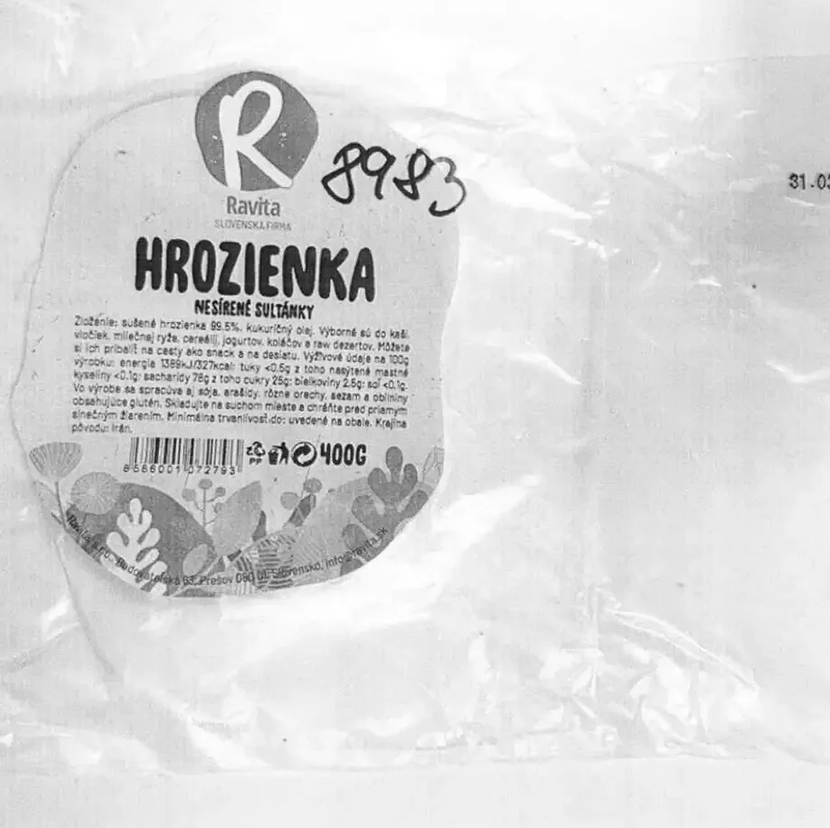 Hrozienka nesírené Sultánky 400g