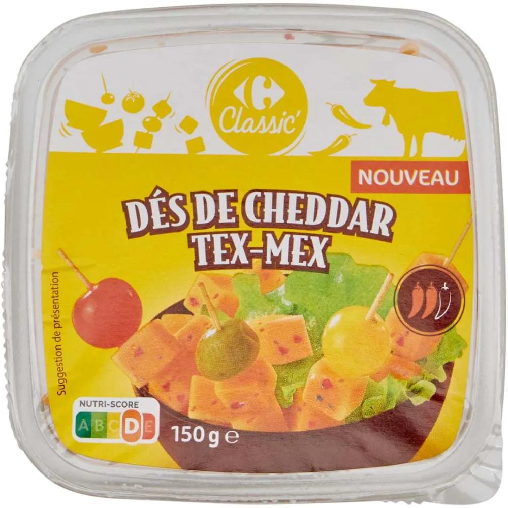 Dés de cheddar tex-mex