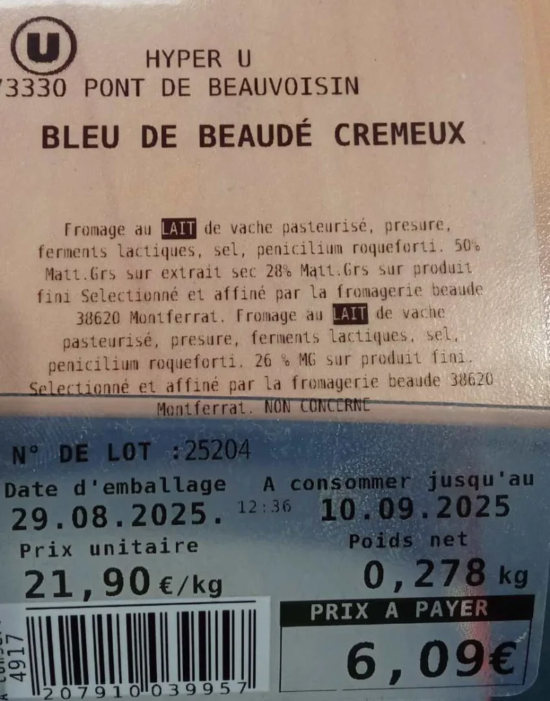 Bleu de beaude cremeux