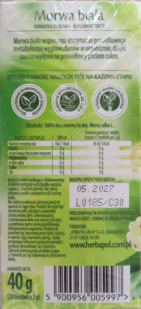 Ostrzeżenie publiczne dotyczące żywności: Wykrycie obecności bakterii Salmonella spp. w jednej partii herbatki ziołowej