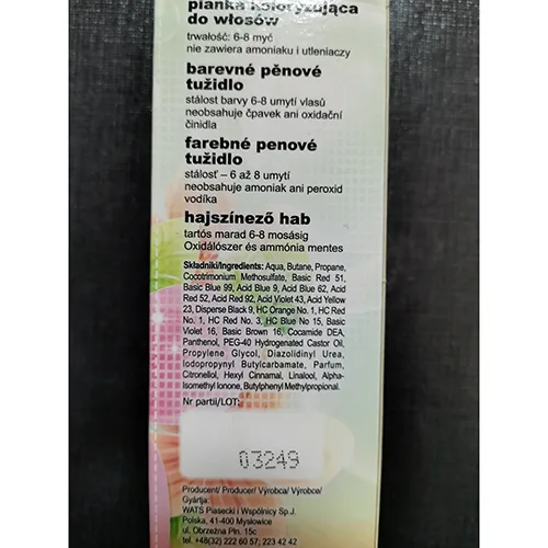 Hair colouring mousse