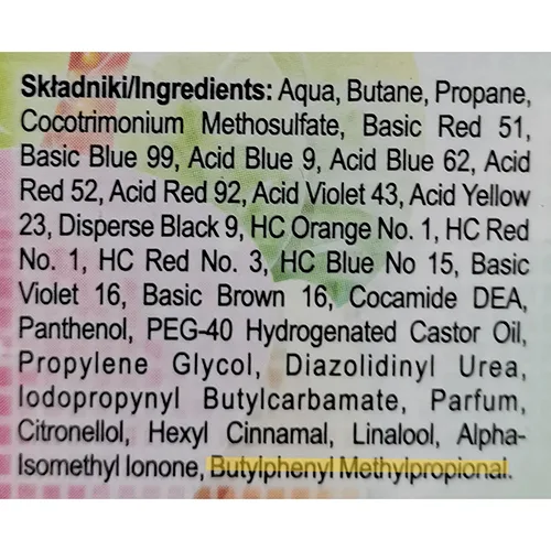Hair colouring mousse