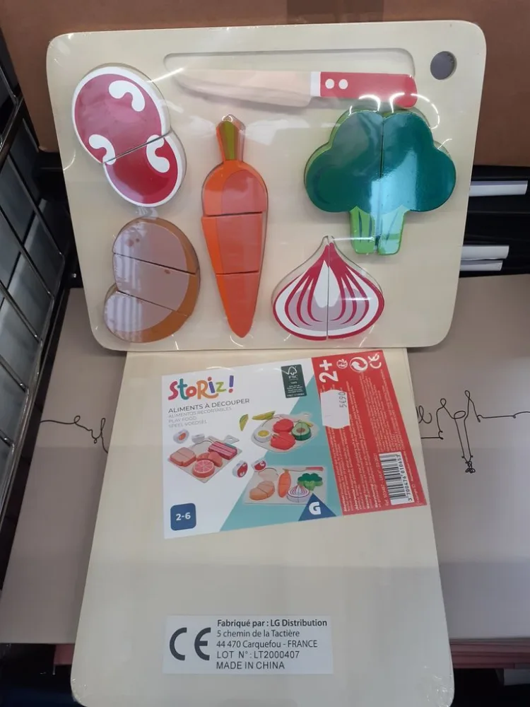 Planche aliment 6pc bois