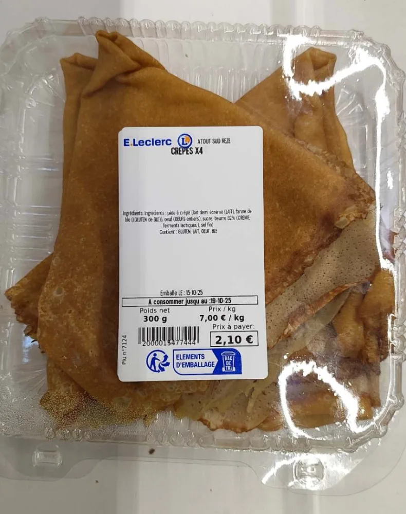 Crêpes x6 et crêpes x4
