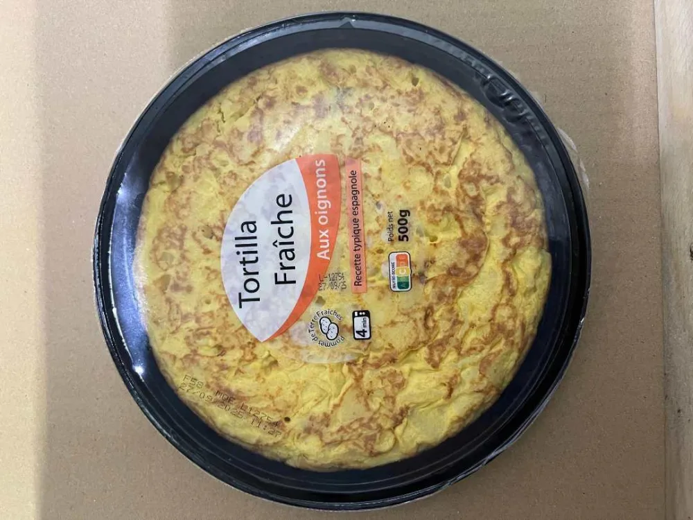 Tortilla espagnole nature 500g tortilla fraîche aux oignons 500g