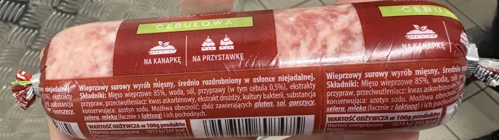 Sokołów Metka Kiełbasa Surowa Cebulowa 170 g