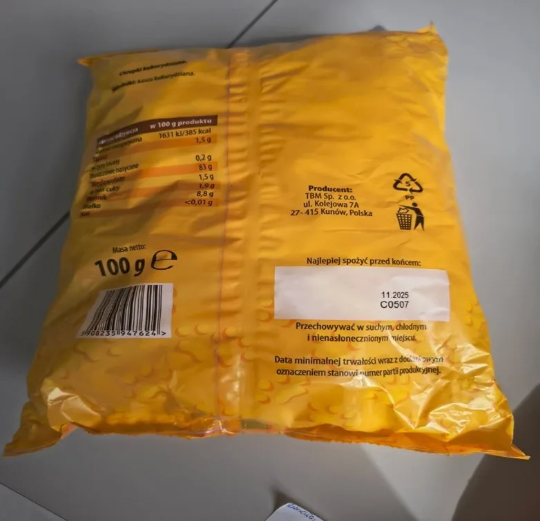 Chrupki kukurydziane SMA KOTEK. Produkt bezglutenowy 100 g