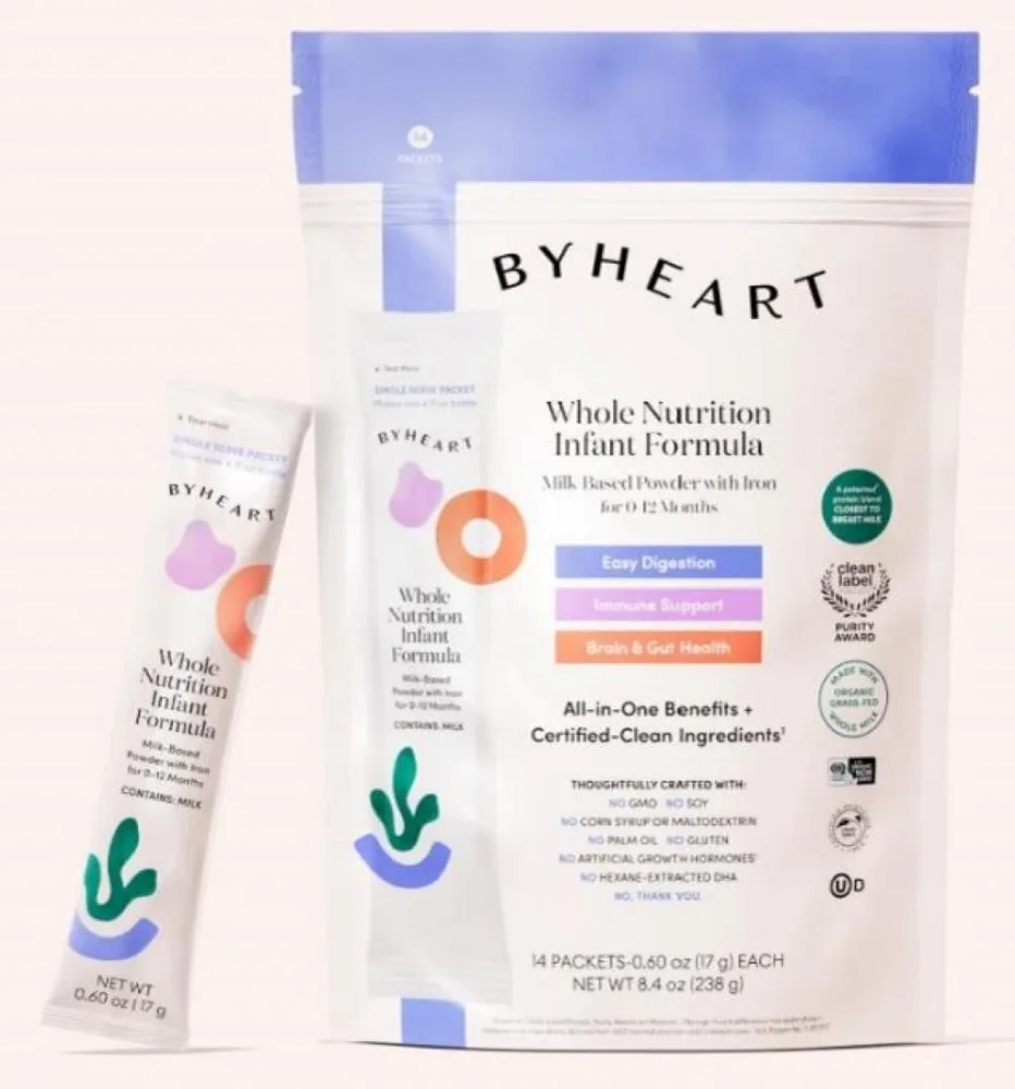 ByHeart Whole Nutrition Infant formula, 680 Gramm Dosen, 17 Gramm Einzelpackungen
