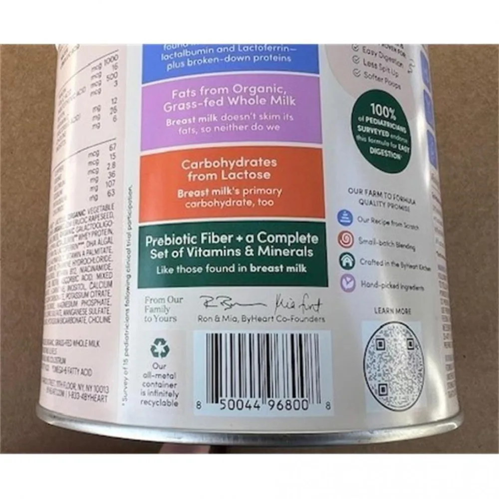 ByHeart Whole Nutrition Infant formula, 680 Gramm Dosen, 17 Gramm Einzelpackungen