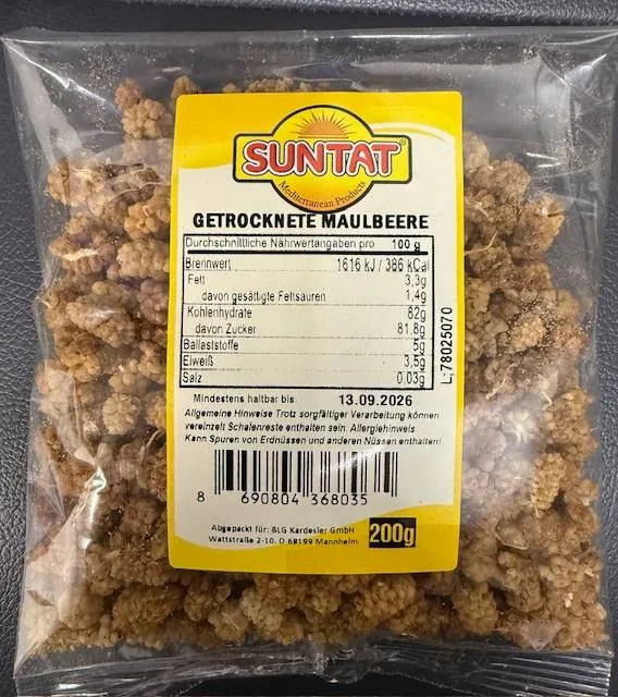 Getrocnknete maulbeer -mures sechees