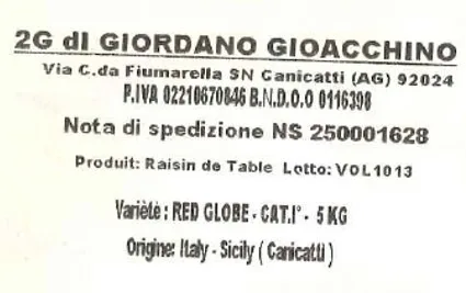Raisin red globe