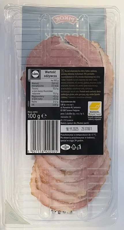 Boczek rolowany premium, PIKOK, 100 g