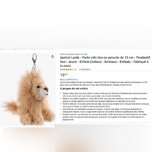 Soft toy with keyring