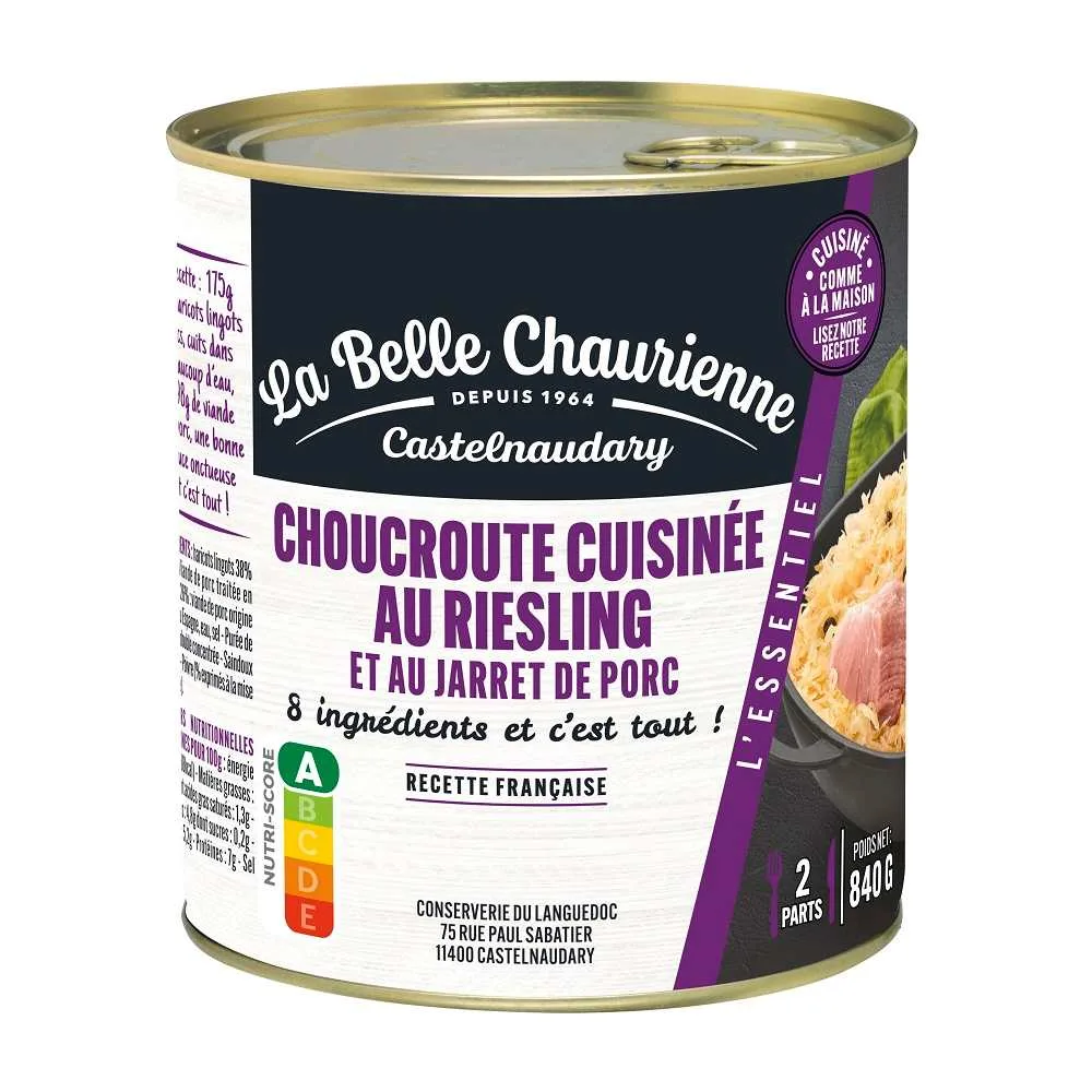 Choucroute cuisinée au riesling et au jarret de porc 800 grammes