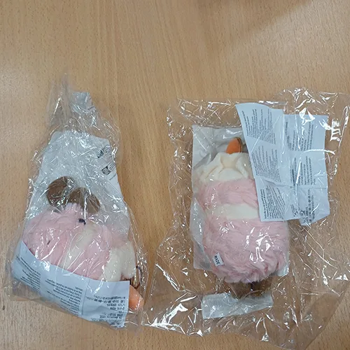 Key ring with soft toy