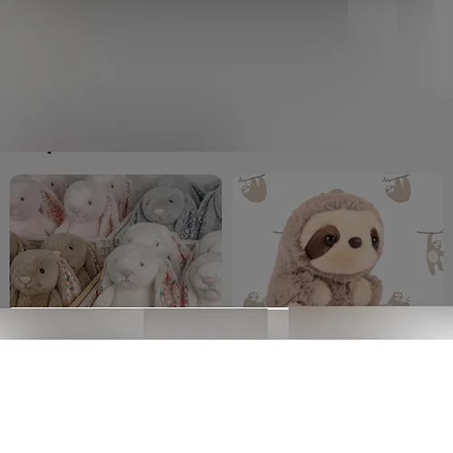 Key ring with soft toy