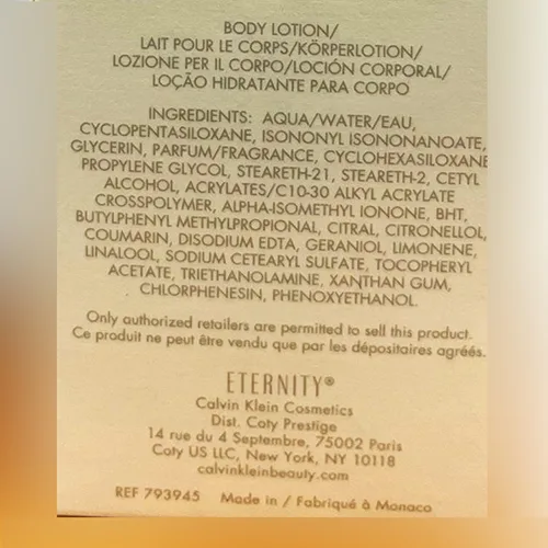 Body lotion