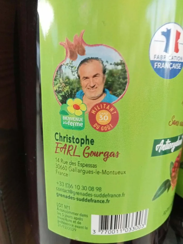 100% pur jus de grenade