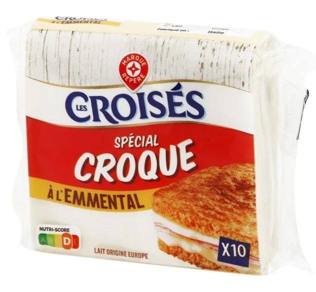 Fromage fondu spécial croque à l'emmental x10(200g) et x20 (340g)