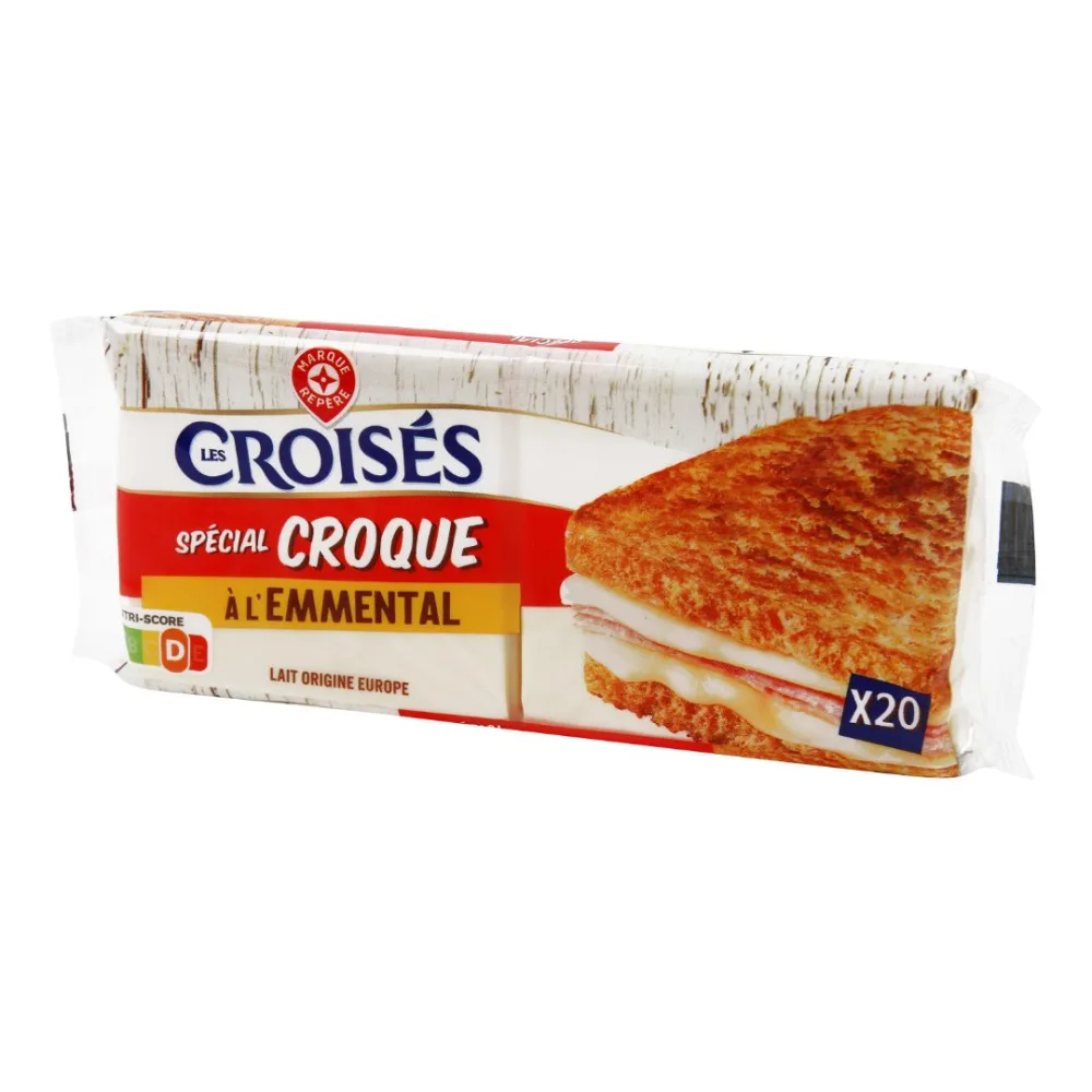 Fromage fondu spécial croque à l'emmental x10(200g) et x20 (340g)