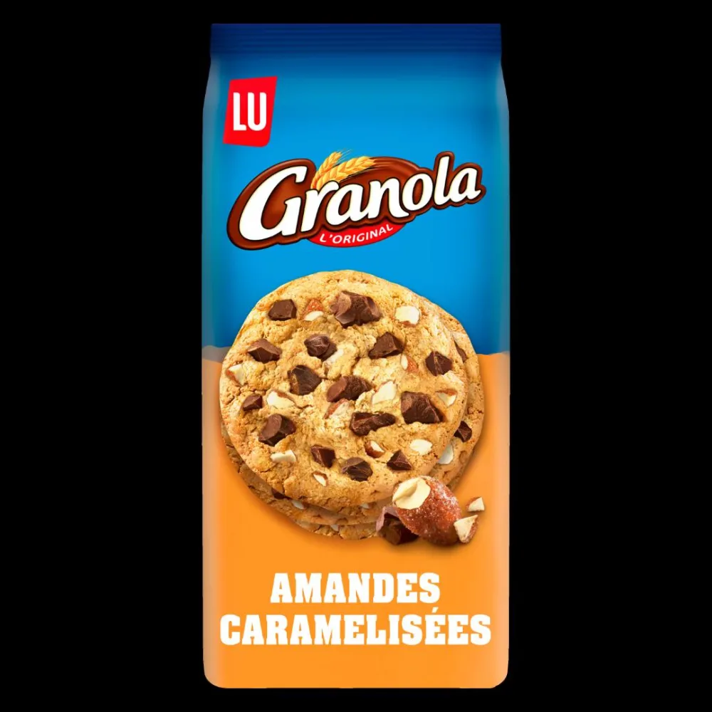 • granola cookies gros eclats de chocolat 276 gr et granola cookies gros eclats de chocolat et amandes caramelisees 184 gr