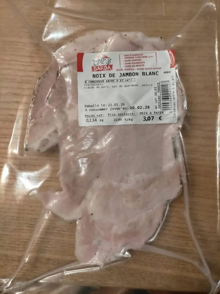 Noix de jambon blanc et tripes