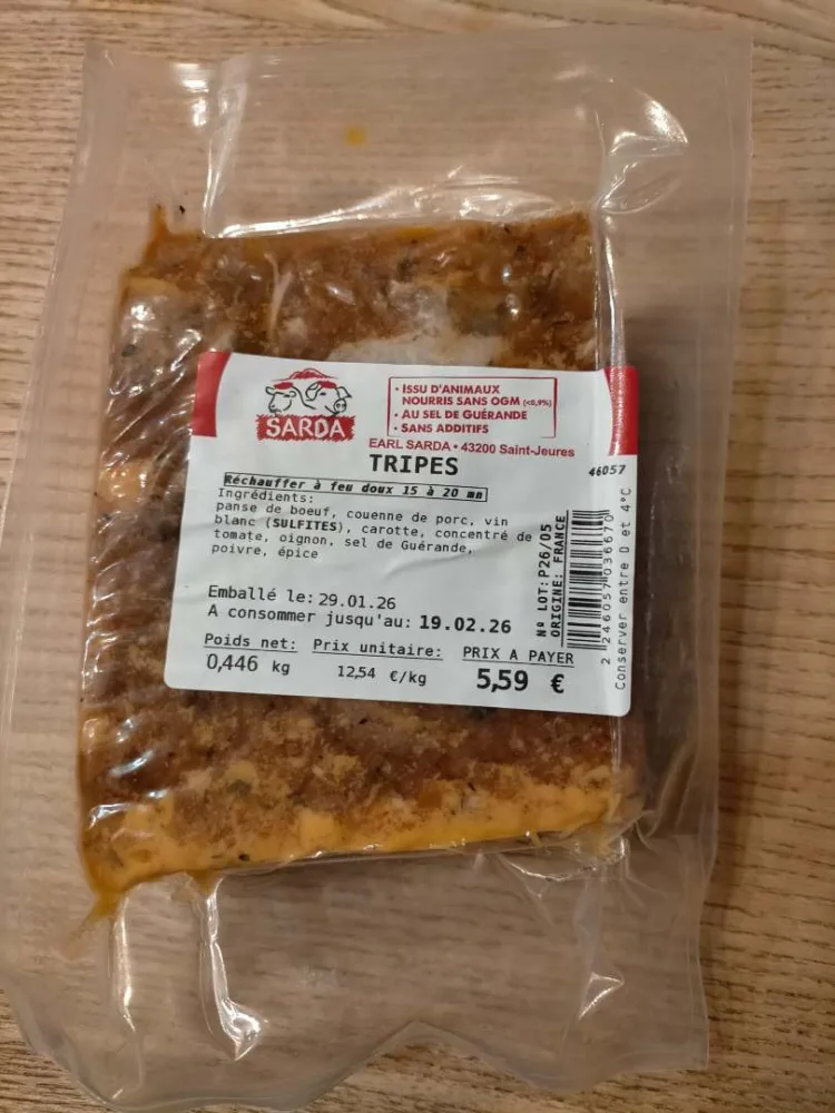 Noix de jambon blanc et tripes