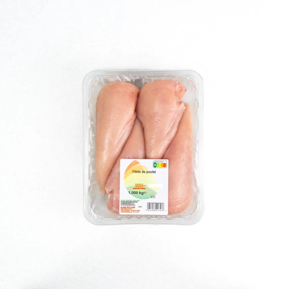 Filet poulet 1kg, aiguillettes de poulet 500g, filet de poulet 2,5kg , filet à la minute 600g, filet de poulet halal 4x2,5kg, filet poulet halal 1 kg, aiguilettes de poulet 1000g